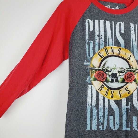 Guns N' Roses Band Graphic 2016 3/4 Sleeve Shirt AXL SLASH METAL Sz S - Picture 4 of 9